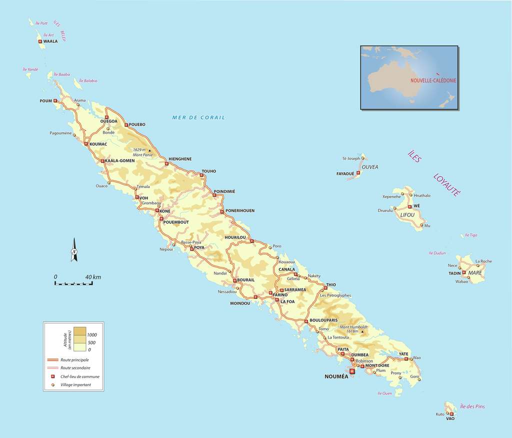 Nouvelle Caledonie - Carte touristique Nouvelle-Calédonie  Nouvelle  calédonie carte, Voyage nouvelle calédonie, Calédonie